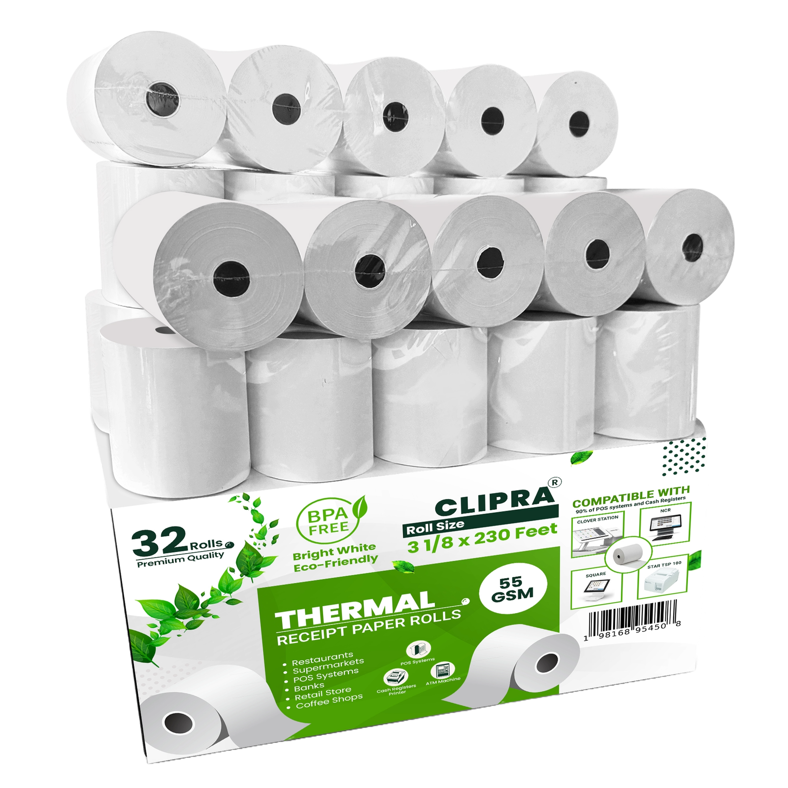 32 Pack Thermal Receipt paper Rolls Clipra 32 Pack Thermal Receipt paper Rolls Clipra
