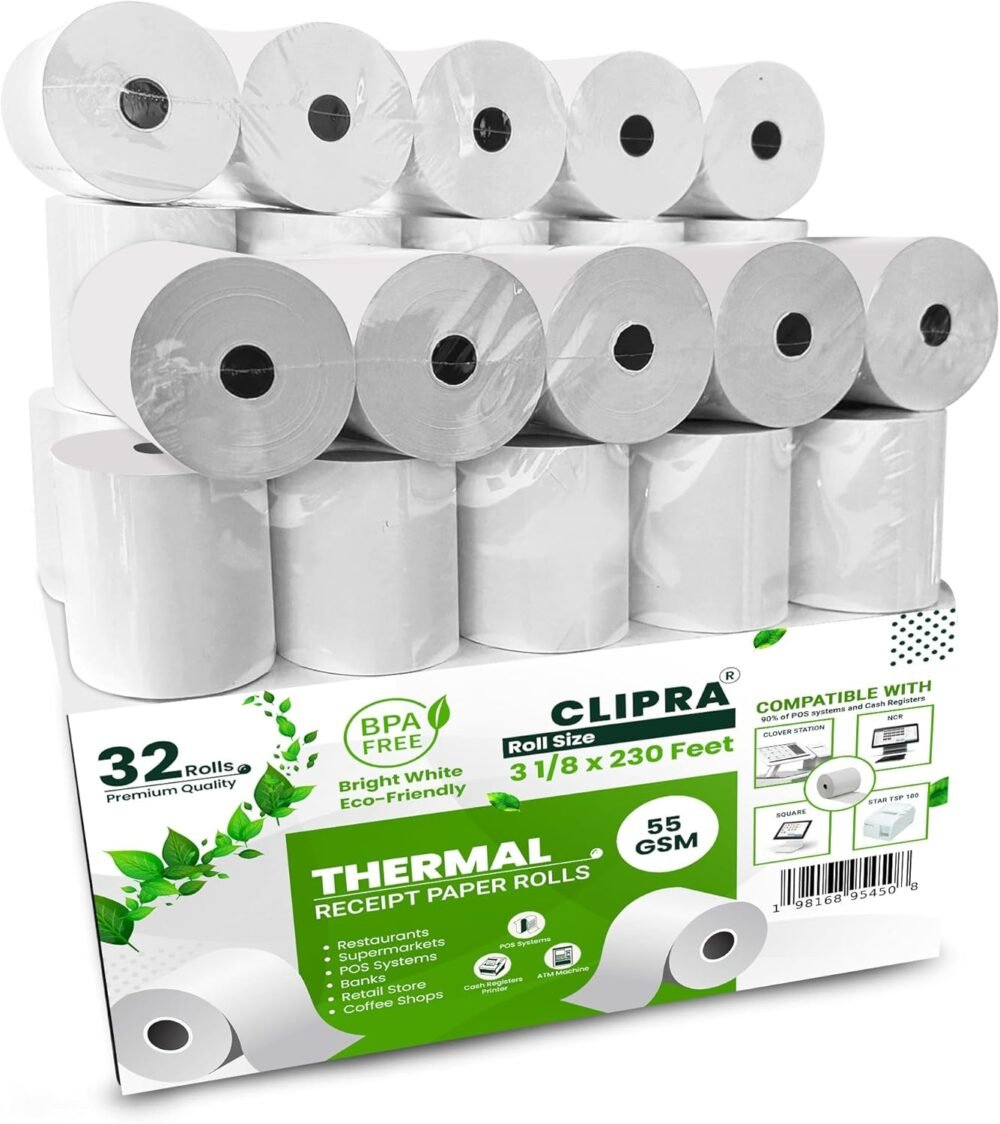 Thermal Paper Receipt Rolls (32 PACK) 1